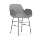 Sedia con Braccioli Form Armchair Grigia - Metallo Normann Copenhagen
