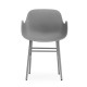 Sedia con Braccioli Form Armchair Grigia - Metallo Normann Copenhagen