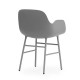 Sedia con Braccioli Form Armchair Grigia - Metallo Normann Copenhagen