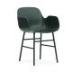 Sedia con Braccioli Form Armchair Verde - Metallo Normann Copenhagen