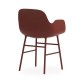 Sedia con Braccioli Form Armchair Rossa - Metallo Normann Copenhagen