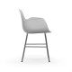 Sedia con Braccioli Form Armchair Metallo Cromato Normann Copenhagen