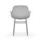 Sedia con Braccioli Form Armchair Metallo Cromato Normann Copenhagen