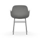 Sedia con Braccioli Form Armchair Metallo Cromato Normann Copenhagen