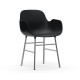 Sedia con Braccioli Form Armchair Metallo Cromato Normann Copenhagen