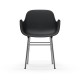 Sedia con Braccioli Form Armchair Metallo Cromato Normann Copenhagen
