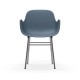 Sedia con Braccioli Form Armchair Metallo Cromato Normann Copenhagen