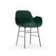 Sedia con Braccioli Form Armchair Metallo Cromato Normann Copenhagen