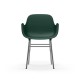 Sedia con Braccioli Form Armchair Metallo Cromato Normann Copenhagen