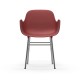Sedia con Braccioli Form Armchair Metallo Cromato Normann Copenhagen
