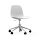 Sedia Girevole Form Chair Swivel Alluminio Bianco Normann Copenhagen