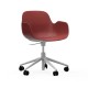 Sedia Girevole Form Armchair Swivel Alluminio Bianco Normann Copenhagen