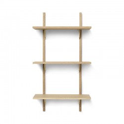 Sector Shelf Triple Brass Brackets