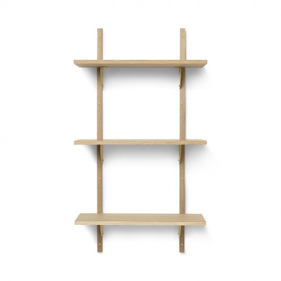 Sector Shelf Triple Brass Brackets ferm LIVING