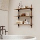 Sector Shelf Triple Black Brass Brackets ferm LIVING