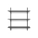 Sector Shelf Triple Black Brass Brackets ferm LIVING