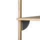 Sector Shelf Triple Black Brass Brackets ferm LIVING