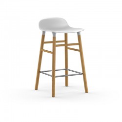 Sgabello Bianco Form Barstool Rovere 65 cm