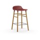 Sgabello Rosso Form Barstool Rovere 65 cm Normann Copenhagen
