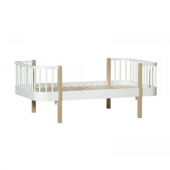 Wood Junior Bed con Kit Estensione e Materasso Oliver Furniture