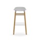 Sgabello Bianco Form Barstool Rovere H 75 cm Normann Copenhagen
