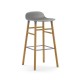 Sgabello Grigio Form Barstool Rovere H 75 cm Normann Copenhagen