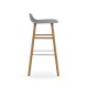 Sgabello Grigio Form Barstool Rovere H 75 cm Normann Copenhagen