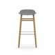 Sgabello Grigio Form Barstool Rovere H 75 cm Normann Copenhagen