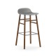 Sgabello Grigio Form Barstool Noce H 75 cm Normann Copenhagen