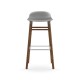Sgabello Grigio Form Barstool Noce H 75 cm Normann Copenhagen