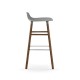 Sgabello Grigio Form Barstool Noce H 75 cm Normann Copenhagen