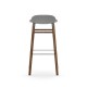 Sgabello Grigio Form Barstool Noce H 75 cm Normann Copenhagen