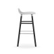 Sgabello Form Barstool H 75 cm Struttura Gambe Nera Normann Copenhagen