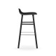 Sgabello Form Barstool H 75 cm Struttura Gambe Nera Normann Copenhagen