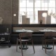 Linear Steel Café Table 70x70 cm