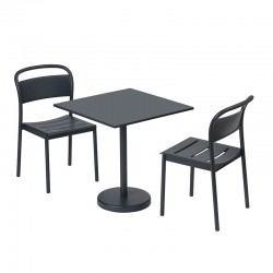 Linear Steel Set Café Table + 2 PZ Side Chair