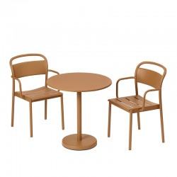 Linear Steel Set Café Table + 2 PZ Armchair