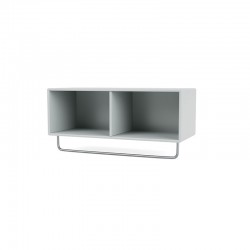 Coat shelf with rack