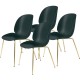 Beetle Dining Chair - Conic Brass - SET 4 PZ Gubi