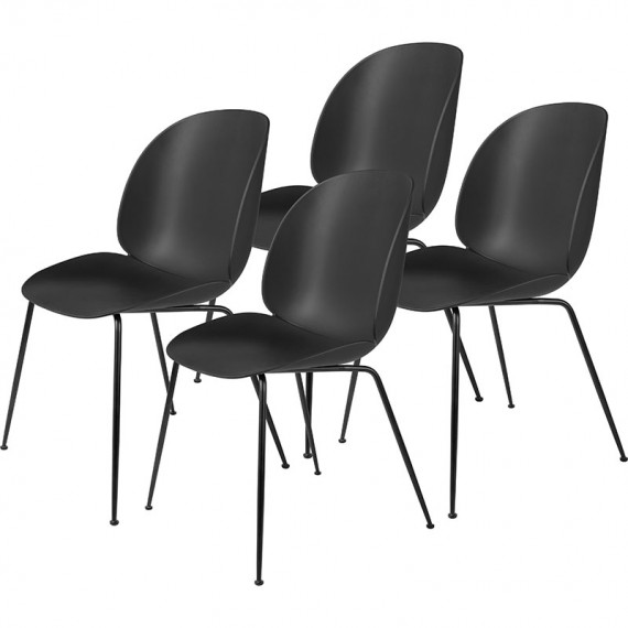 Beetle Dining Chair - Conic Metal Set 4 PZ Gubi