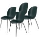 Beetle Dining Chair - Conic Metal Set 4 PZ Gubi