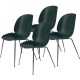Beetle Dining Chair - Conic Metal Set 4 PZ Gubi