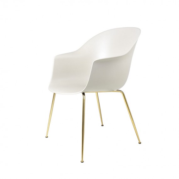 Bat Dining Chair - Conic Brass Gubi