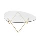 Pedrera Coffee Table Brass Gubi