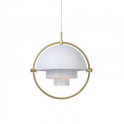 Multi-Lite Pendant Brass - White