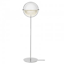 Multi-Lite Floor Lamp Chrome - White