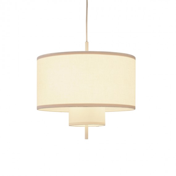 Margin Pendant Lamp - White Canvas New Works