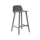 Sgabello Nerd Barstool Grigio Scuro H 65 cm Muuto