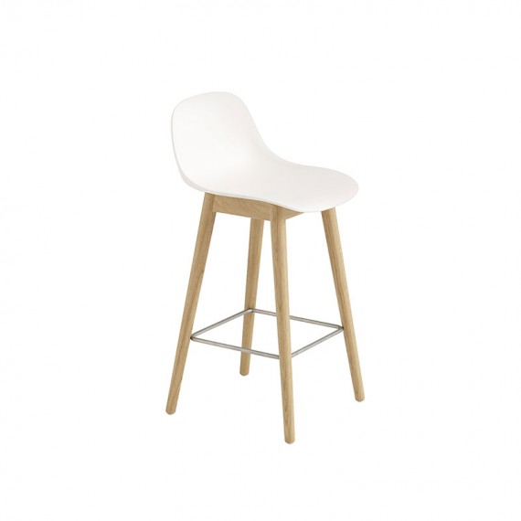 Sgabello Fiber Barstool H 65 cm Bianco Muuto