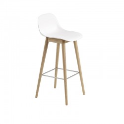 Sgabello Fiber Barstool H 75 cm Bianco